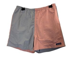 Patagonia Men's Athletic Shorts Harlequin Sun Fade Gray and Pink sz L